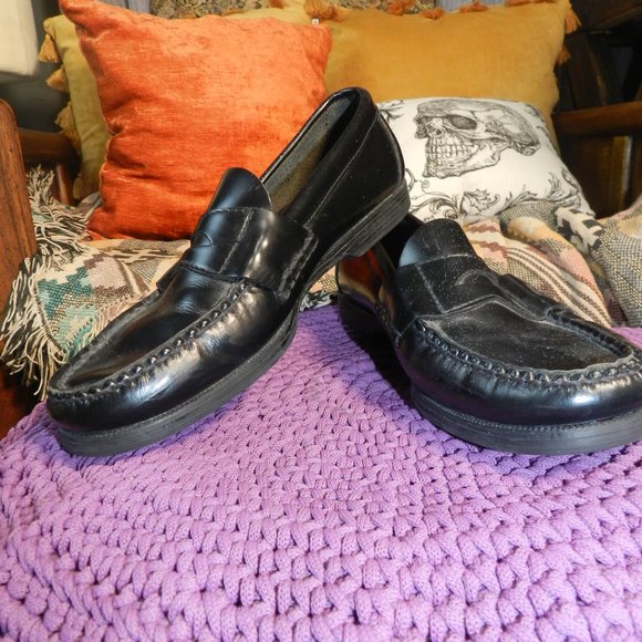 Sperry Other - Sperry Kids Unisex Leather Slip On Preppy Casual Black Loafers Shoes Size 4M